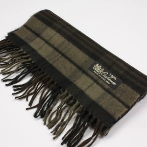 Striped Brown and Tan Cashmere Scarf
